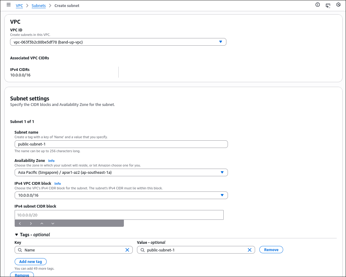 Create Public Subnet