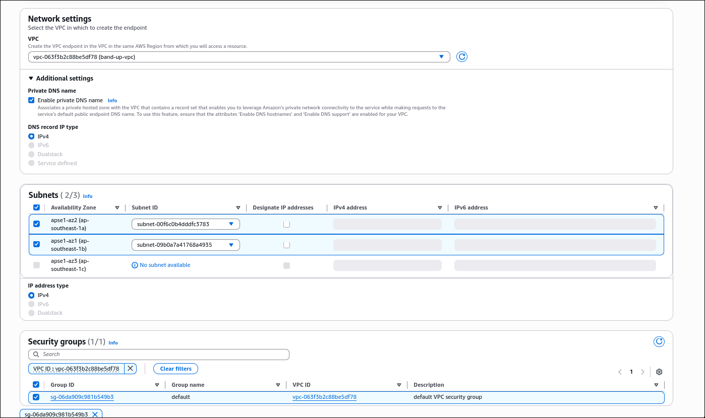Select Security Group