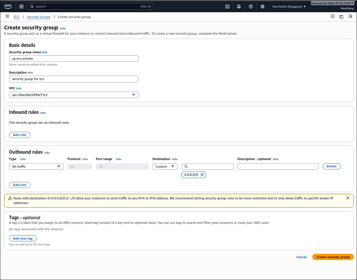 Security Group Basic Details