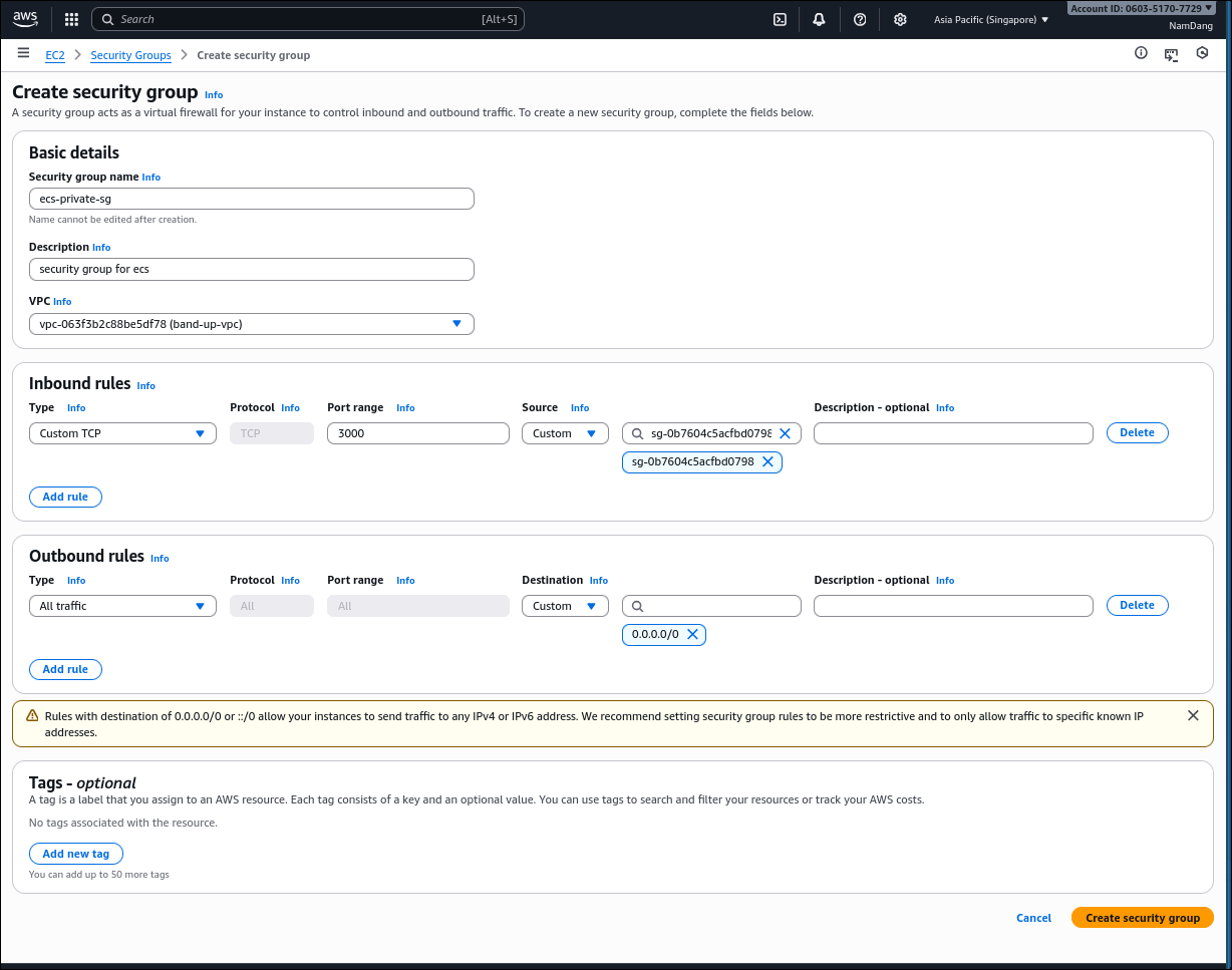 Configure Inbound Rules